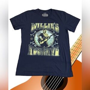 Willie‎ Nelson Willie's Reserve Blue Graphic T-Shirt M